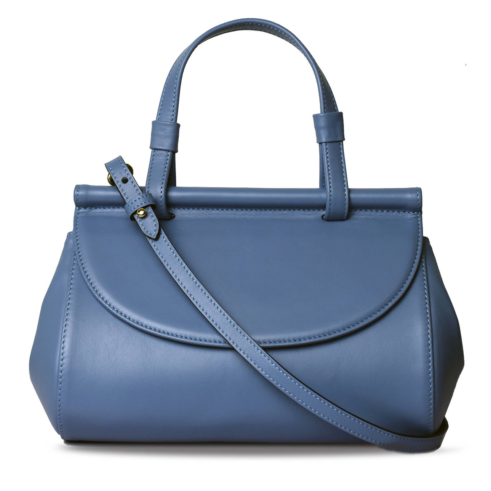 Merci Marie, Bags, Merci Marie Navy Blue Italian Leather Purse