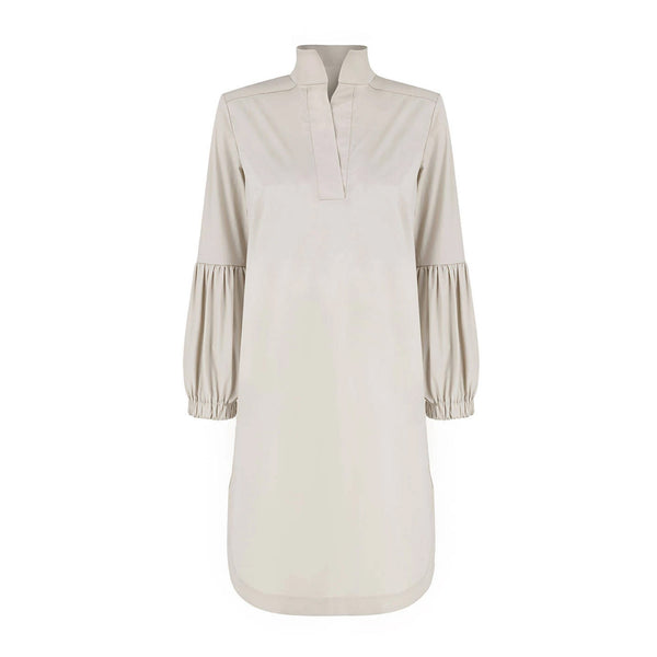 Colette Beige Cotton Dress - Space to Show