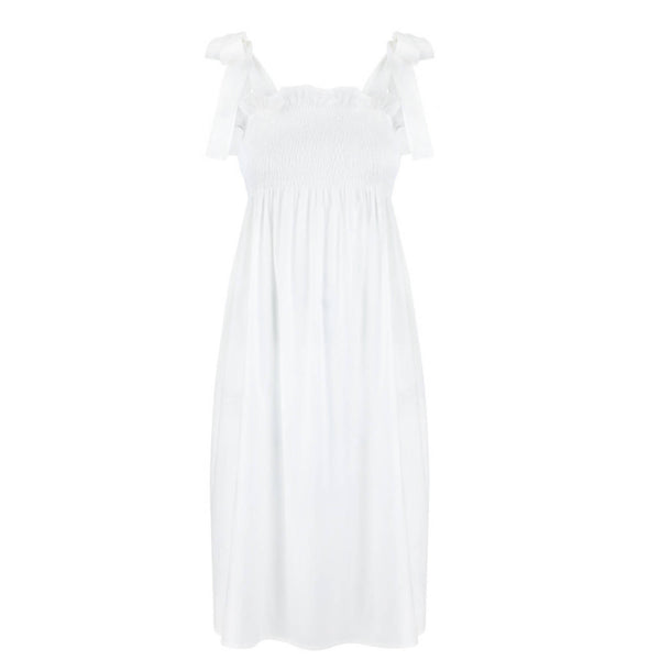 Patti White Cotton Dress - Space to Show