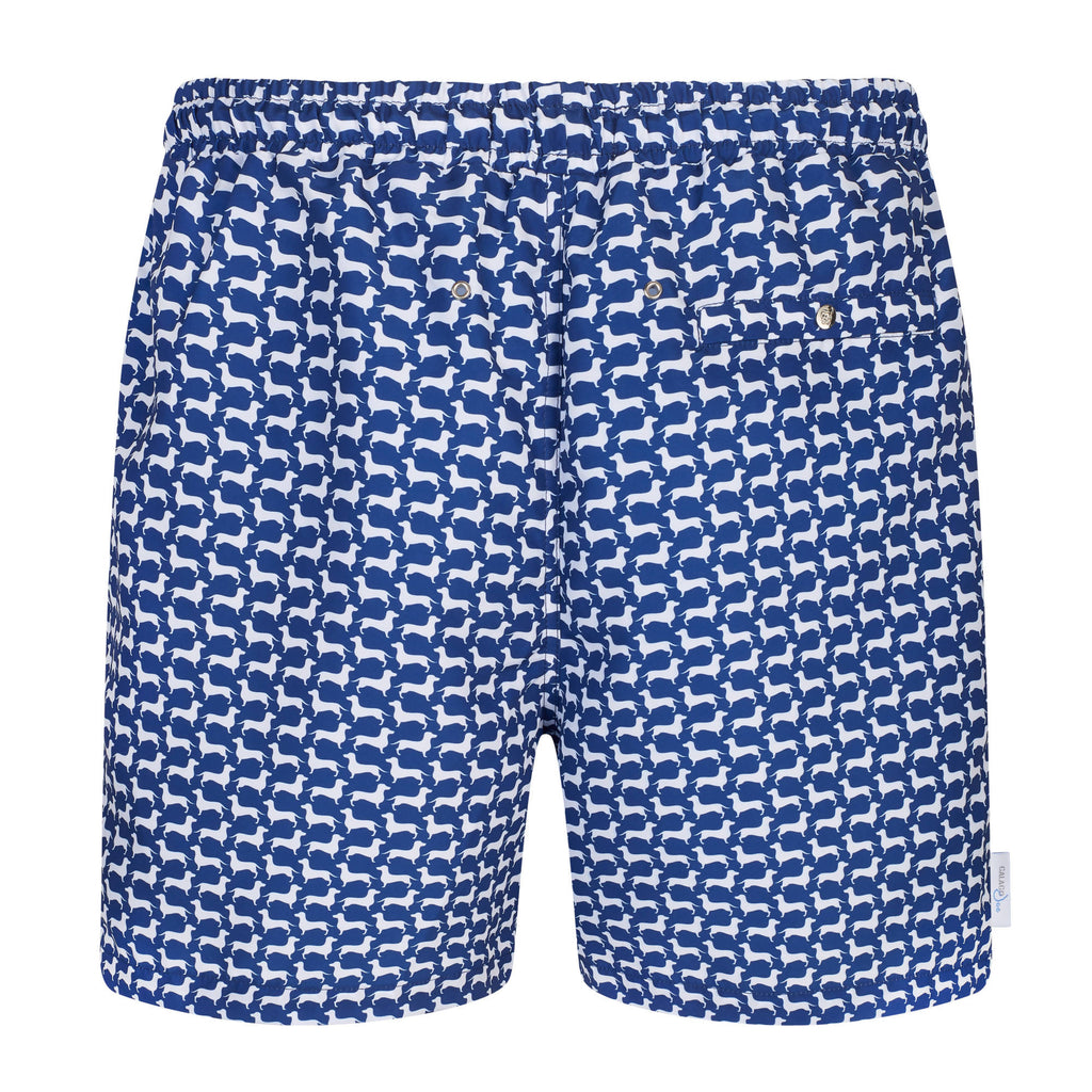 Dachshund Small Print Swim Shorts - Space to Show